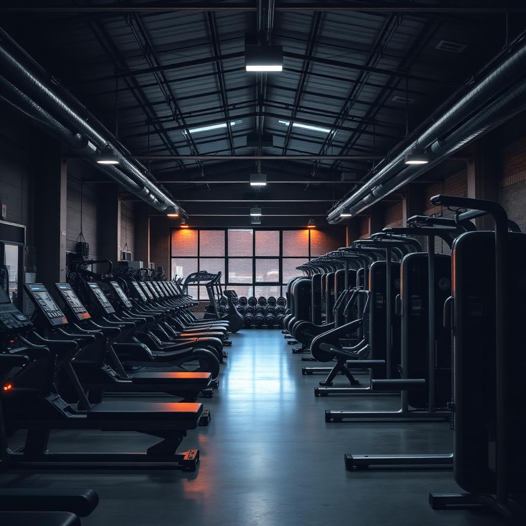 Professional gym equipment in a modern facility